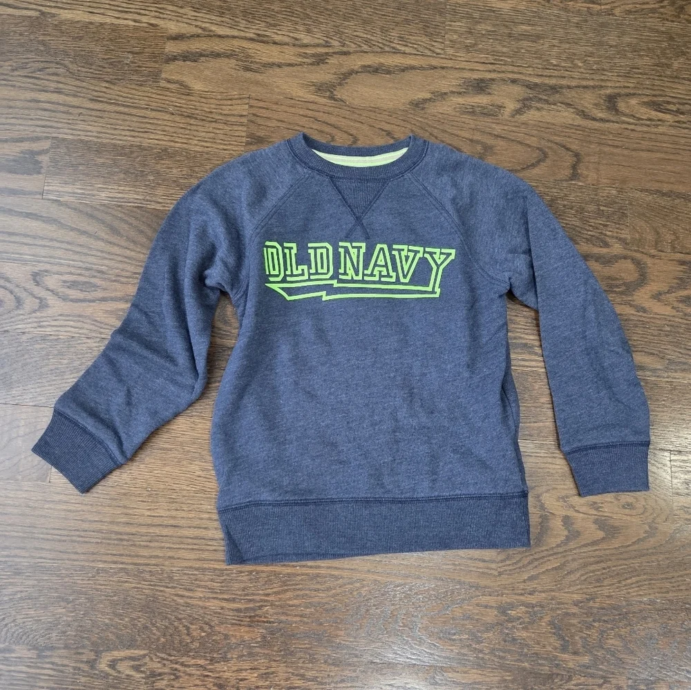 Old Navy Kids Navy Sweatshirt with Neon Accents Sz.S
